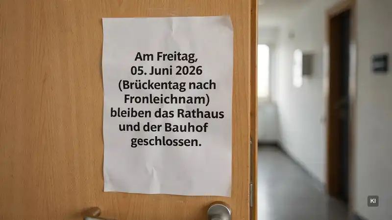 Rathaus und Bauhof am 05.06.2026 geschlossen