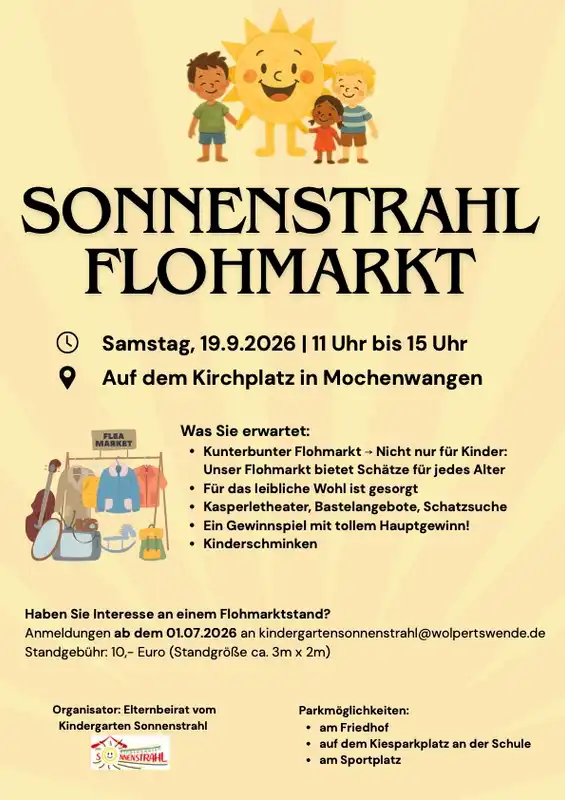 Flohmarkt Kiga Sonnenstrahl